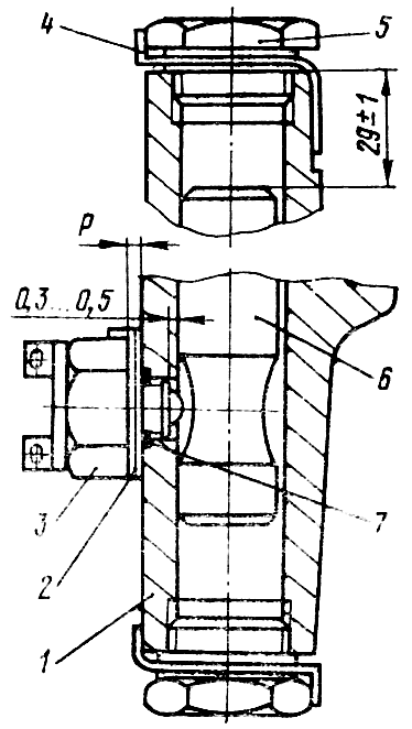 Коробка передач (сечение Т - Т по валику механизма переключения) Коробка передач (сечение Т - Т по валику механизма переключения)
